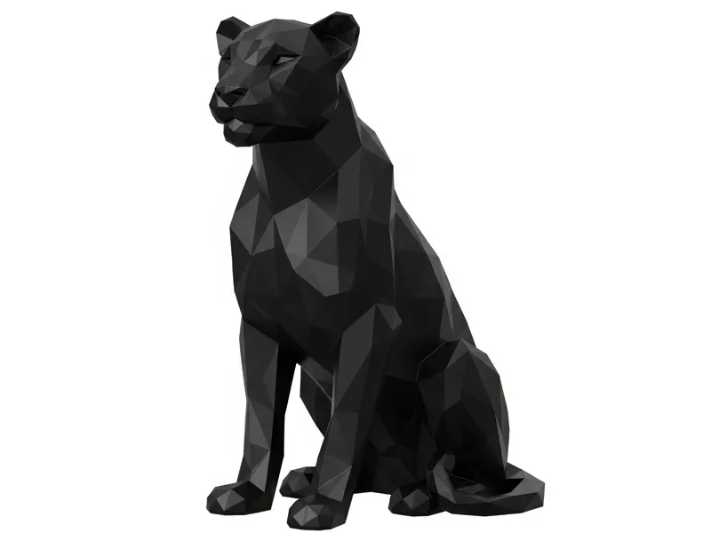 Leona decorativa Low Poly