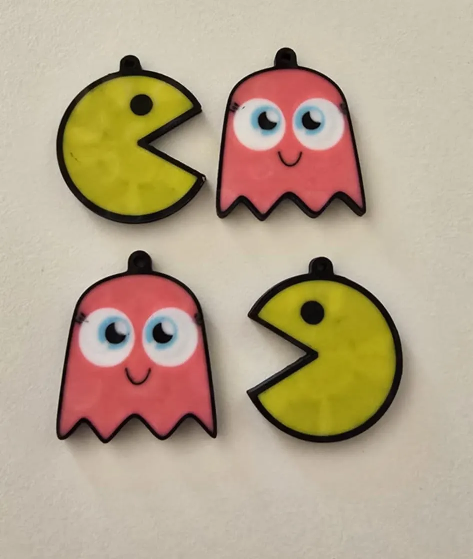 Pacman Earrings view 2