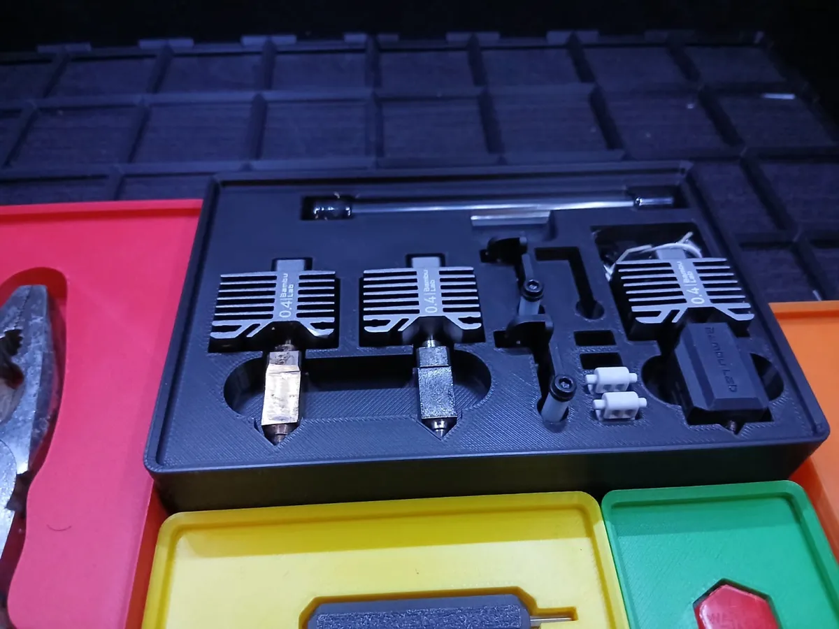 Gridfinity bin for Bambu parts and nozzle pin - Free 3D Print Model ...