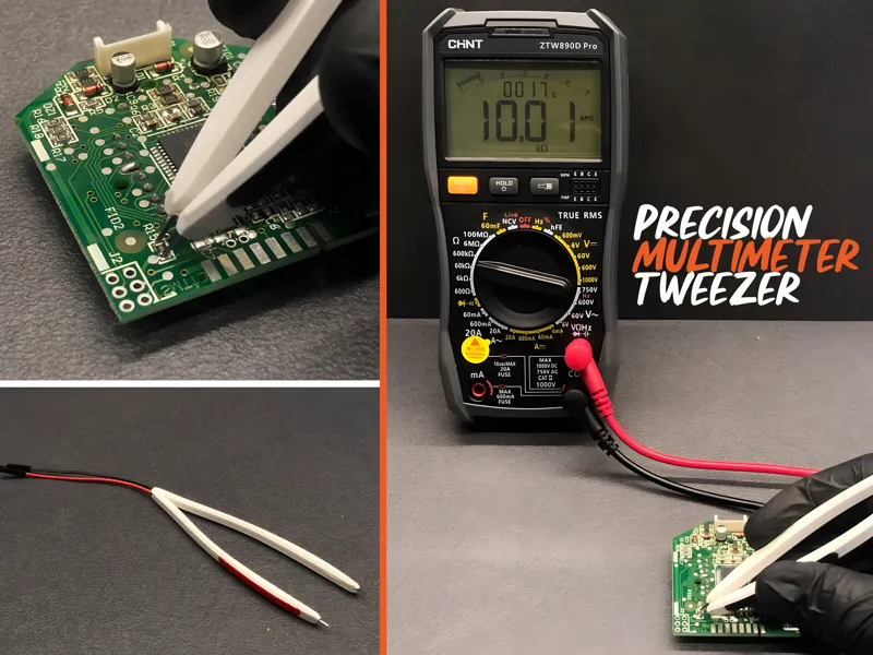 Precision Multimeter Tweezer – SMD Testing Tool