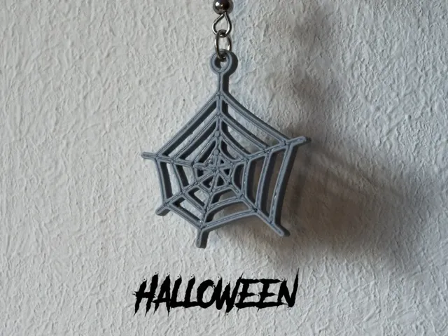 Halloween Spider Web Earrings