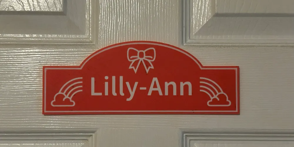 Girls door sign by Seeker3D - MakerWorld