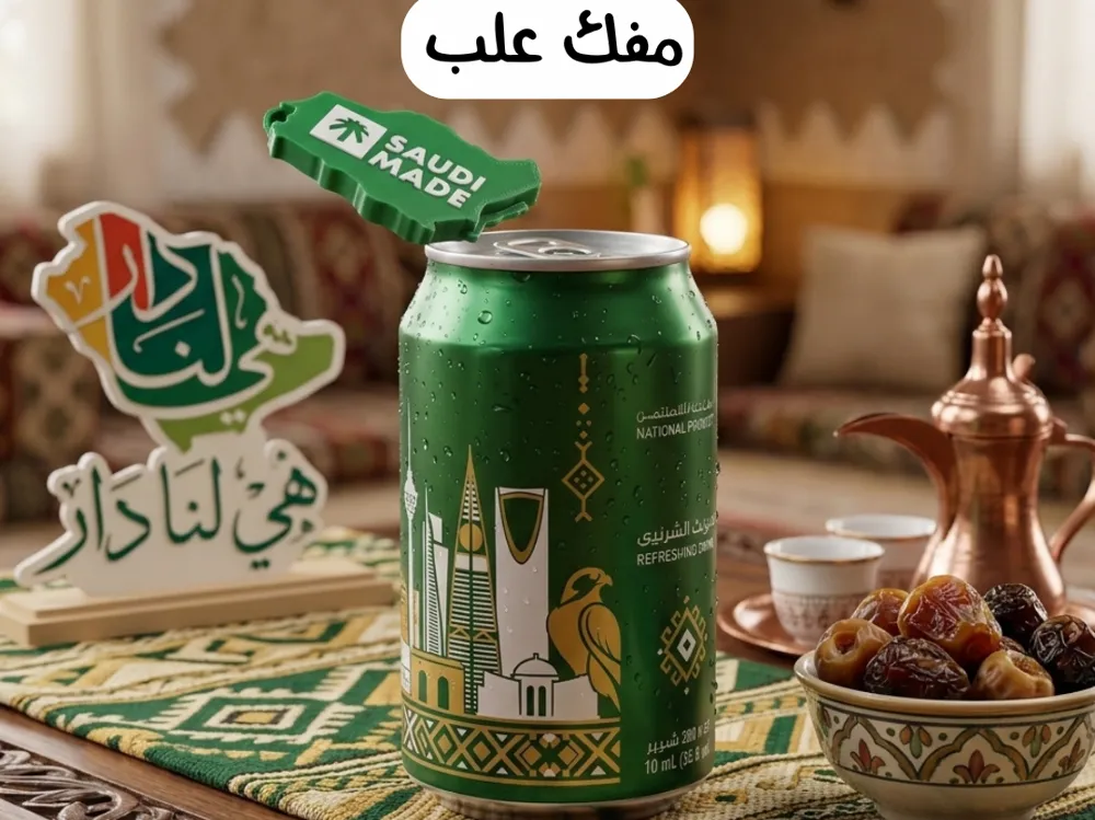 Letrero o emblema decorativo: KSA Map Can Opener. Referencia del modelo original.
