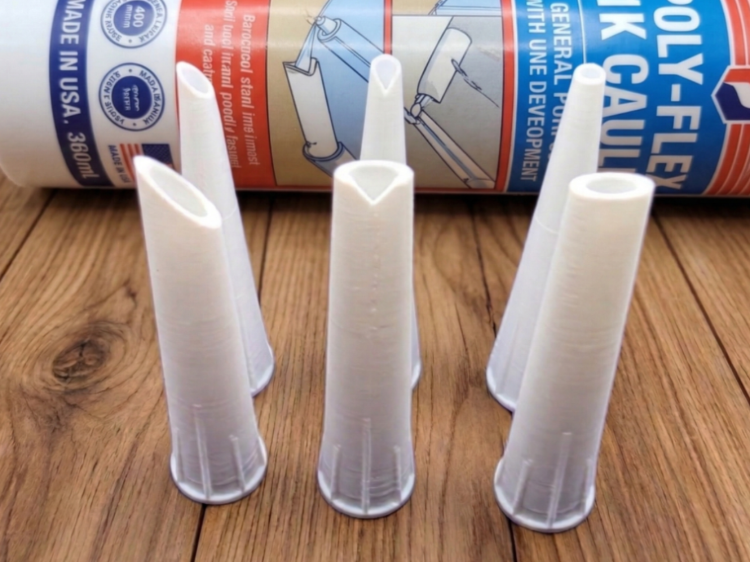 Caulking / sealant nozzle generator (1K cartridge)