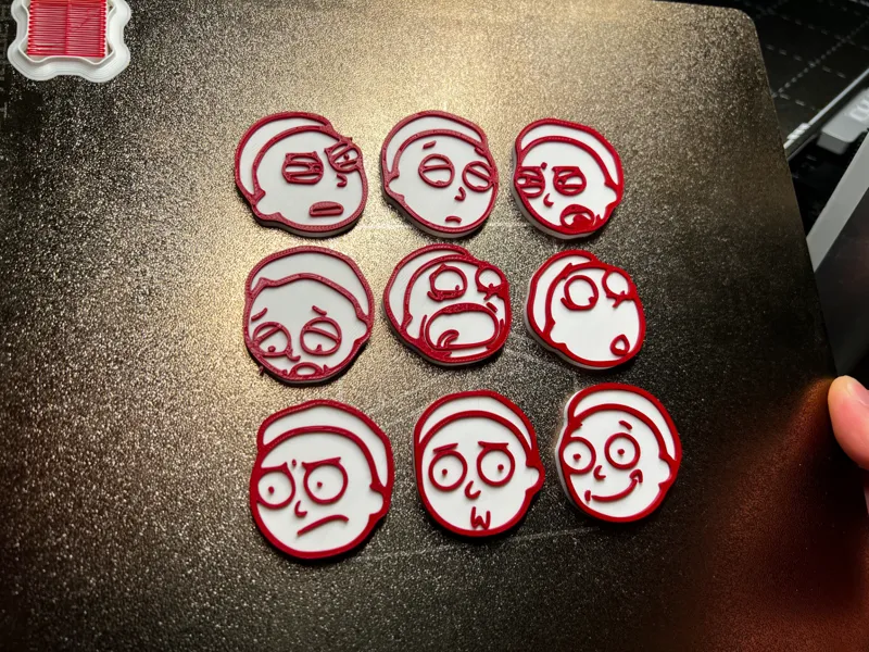 MORTY EXPRESSIONS FRIDGE MAGNETS