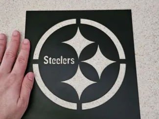 Steeler logo stencil