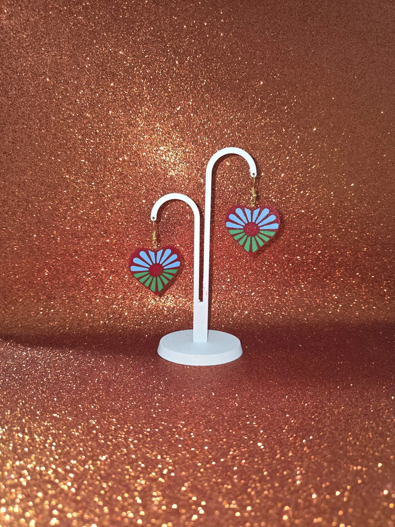 Romany gipsy wheel earrings view 3