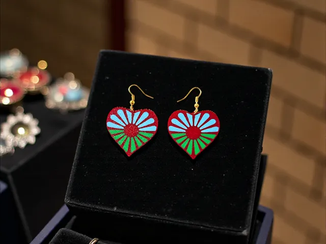 Romany gipsy wheel earrings