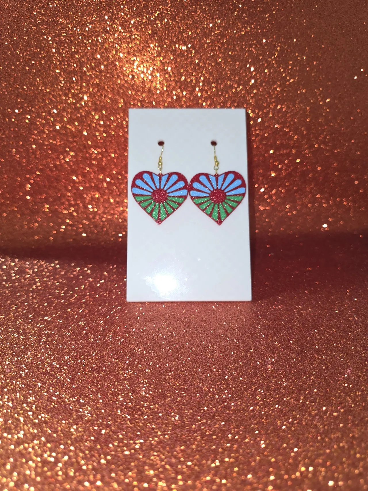 Romany gipsy wheel earrings view 2