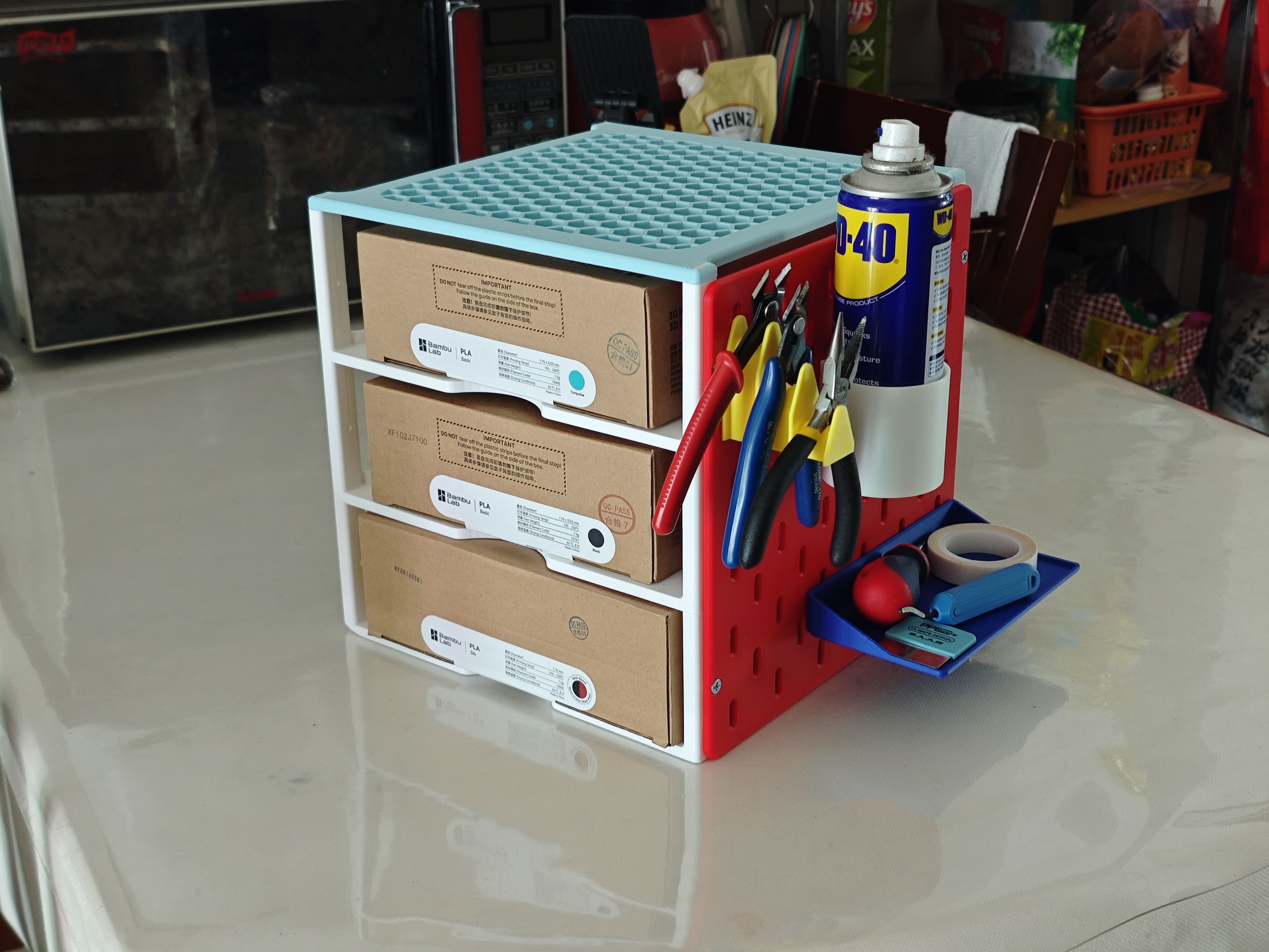Miniatura 1 do modelo 3D 可无限堆叠耗材支架
