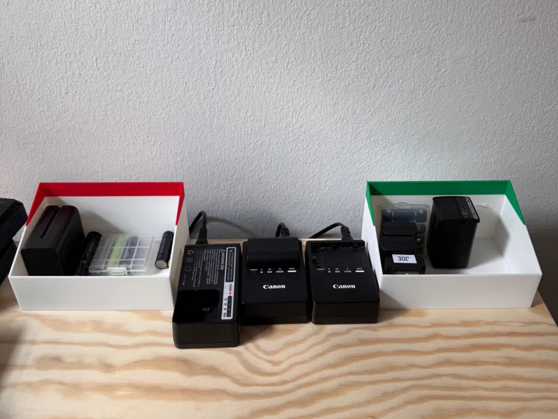 Battery Storage Bins - Full/Empty with AMS