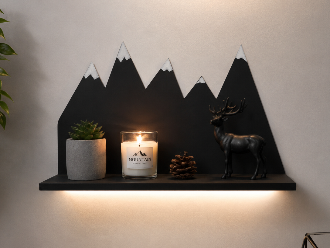Mountain Peak Shelf – Regal im Bergdesign
