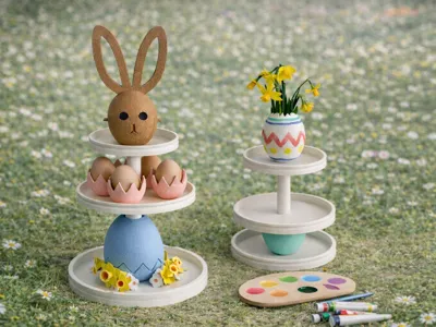 Modular Easter Brunch Stand Bunny Centerpiece