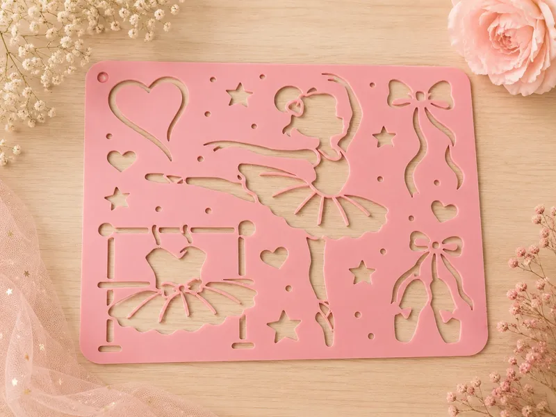 Ballerina Stencil for Kids Mal/ Ausmalschablone