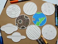Set créatif à colorier - planètes et étoiles de l'espace — photo 1