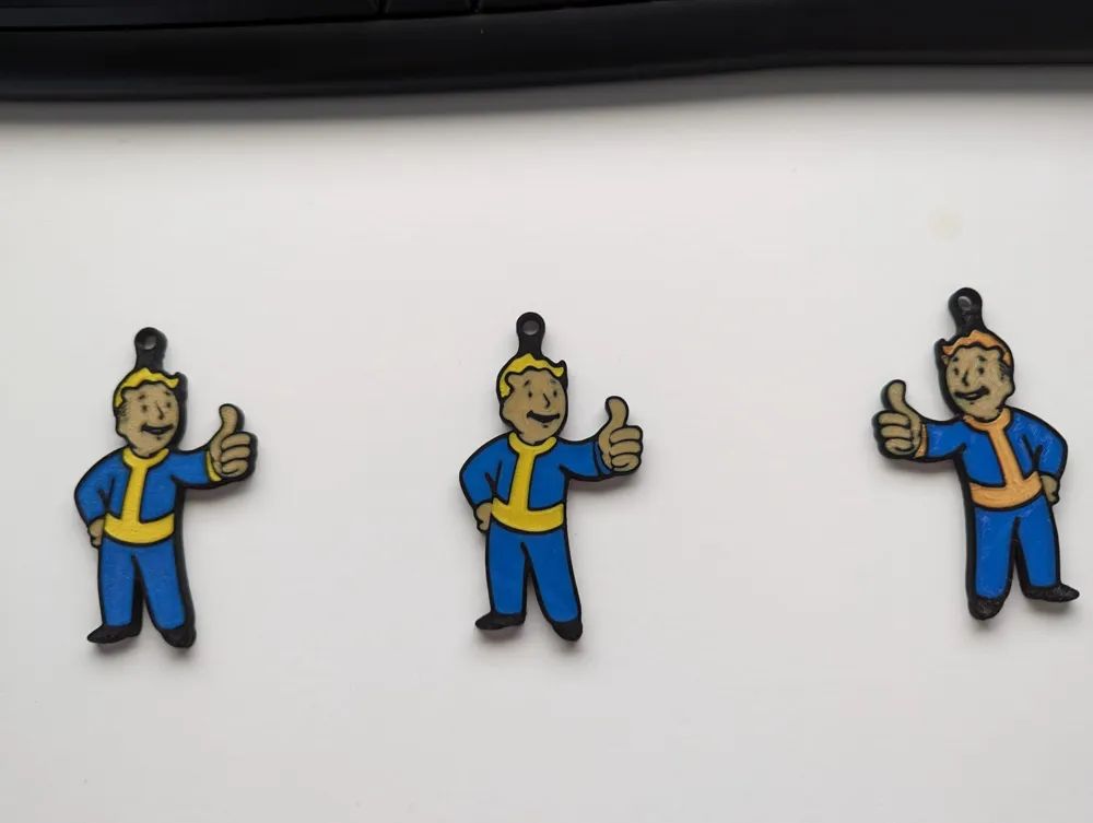 Fall Guys Keychains Vault Boy (Fallout) multicolor keychain Remixed by Alex.M - MakerWorld