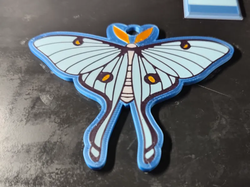 Lunar  Moth keychain