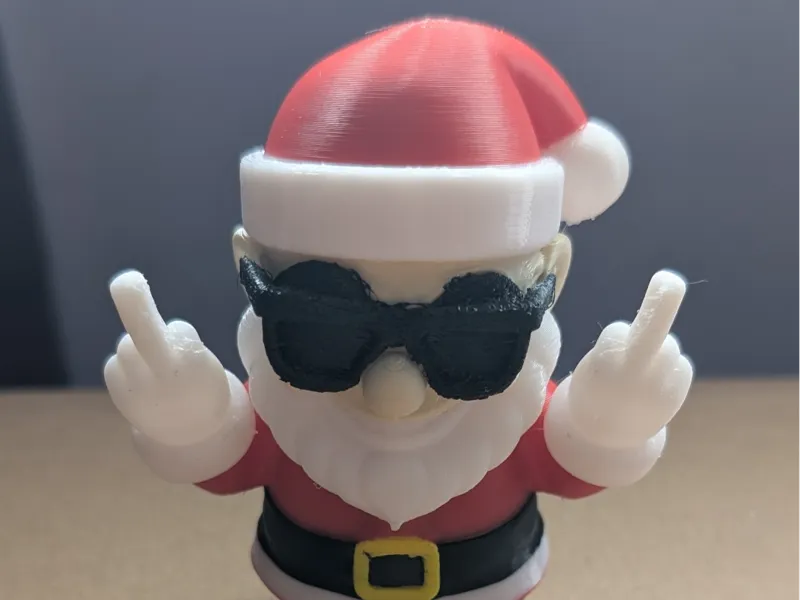 Bad Santa giving the finger V2