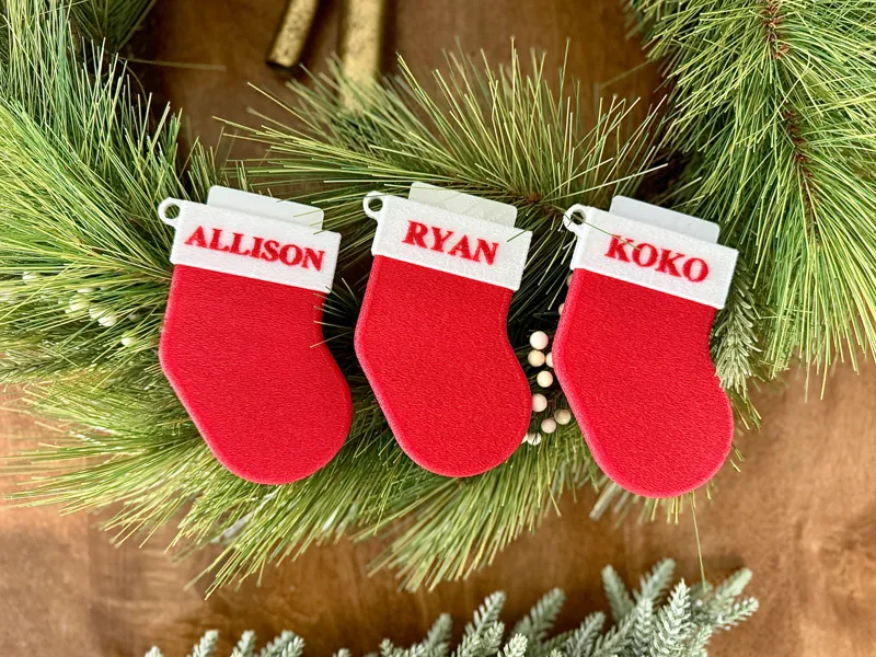 Customizable Holiday Stocking Gift Card Holder