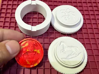 Horse Ingot 福, Recycled Coin 