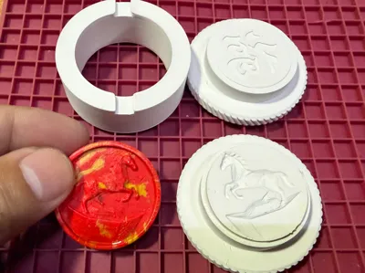 Horse Ingot 福, Recycled Coin 