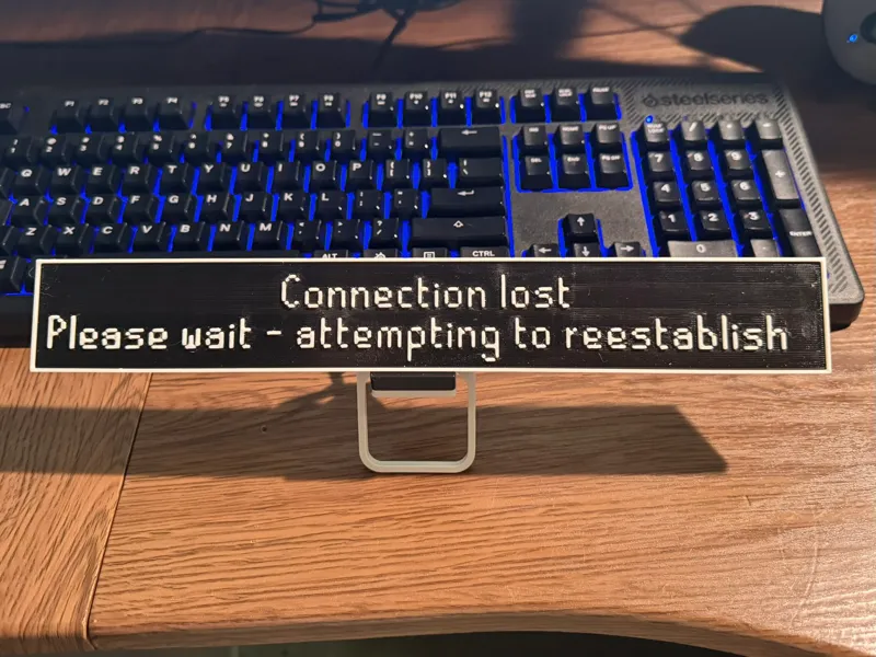 Connection Lost RuneScape Placque