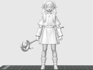 Detailed Frieren Elf Mage Figure - Anime 3D Print