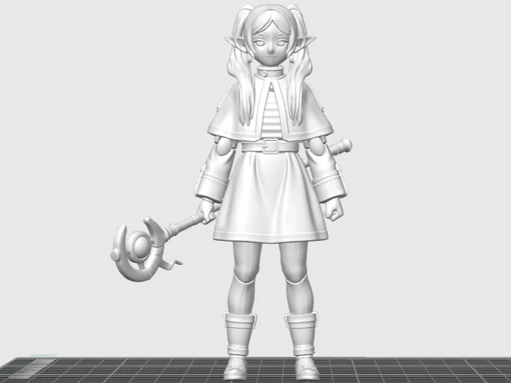 Detailed Frieren Elf Mage Figure - Anime 3D Print