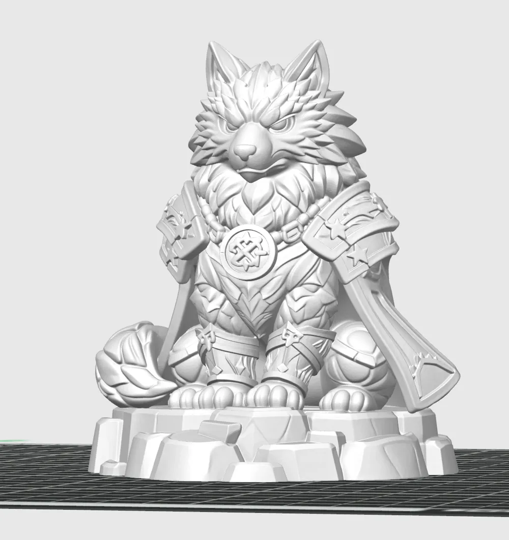 Unic Wolf Runic Wolf Guardian figurine - Free 3D Print Model - MakerWorld