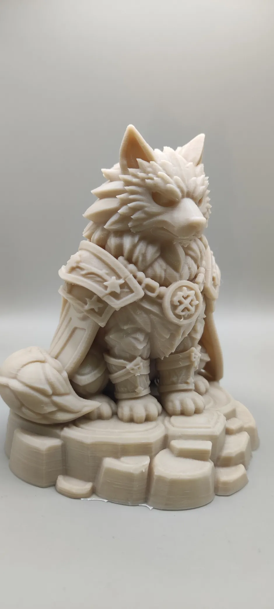 Unic Wolf Runic Wolf Guardian figurine - Free 3D Print Model - MakerWorld