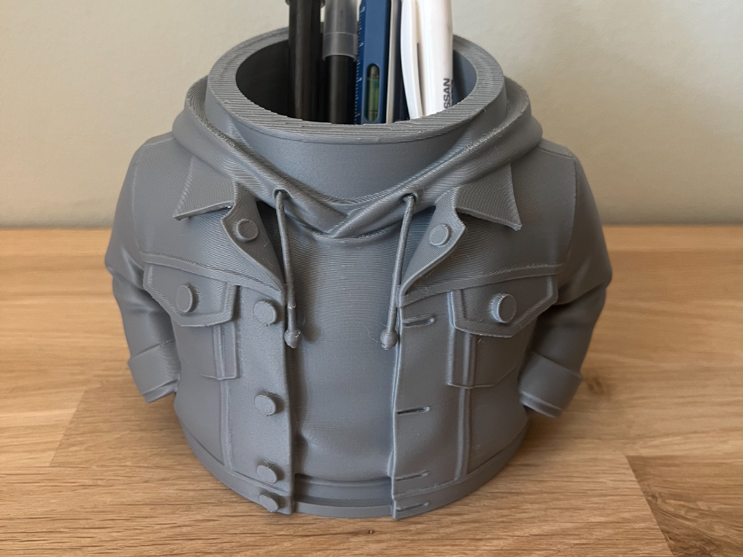 Casual Pen Holder / Desk organizer - Jeans jacket 