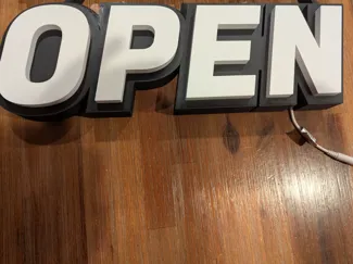 Large Open Sign light box