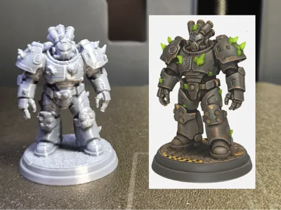 Fallout Vulcan PowerArmor Miniature 44mm