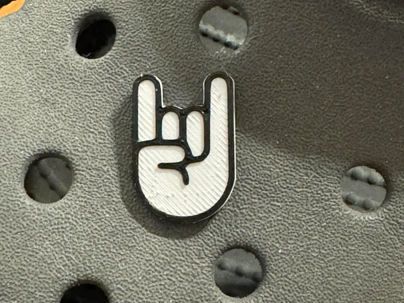 Rock n roll croc charm/jibbitz