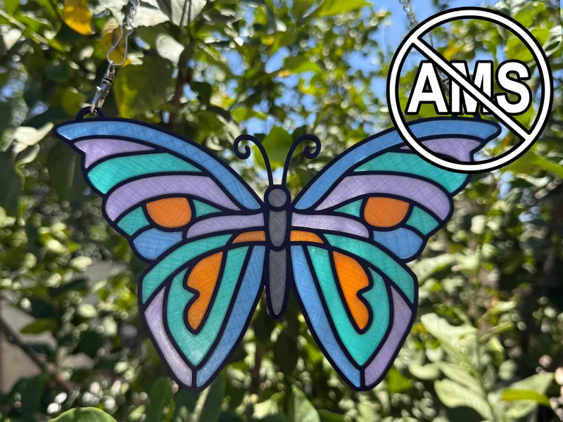 Butterfly Stained Glass - No AMS Required!