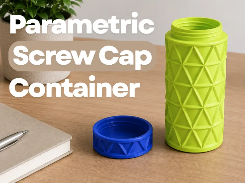 Parametric Screw cap container