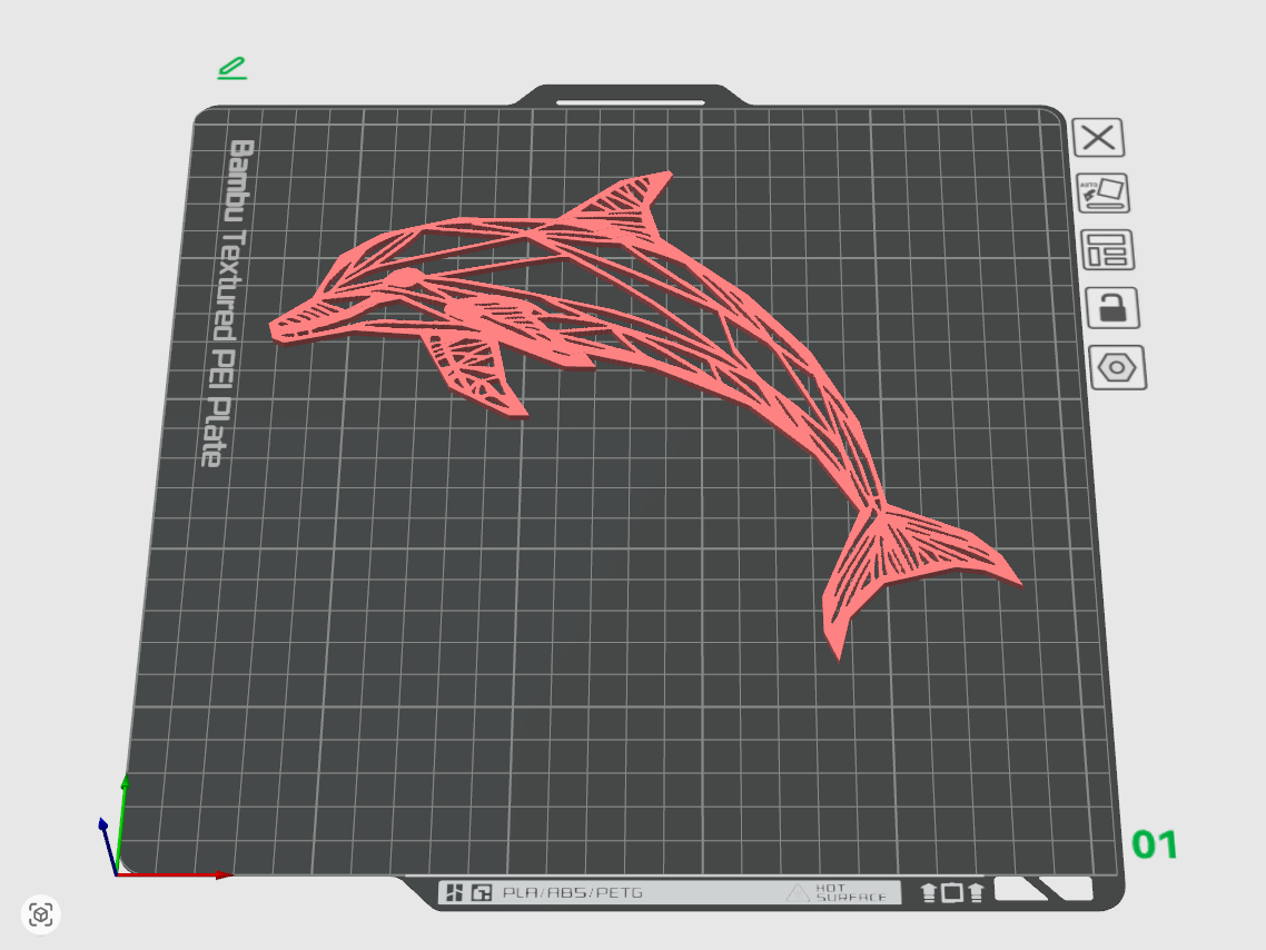Dolphin 2D Art - Wall Art