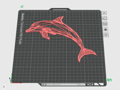 Dolphin 2D Art - Wall Art
