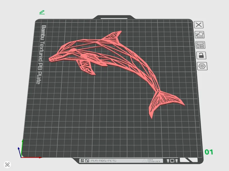Dolphin 2D Art - Wall Art