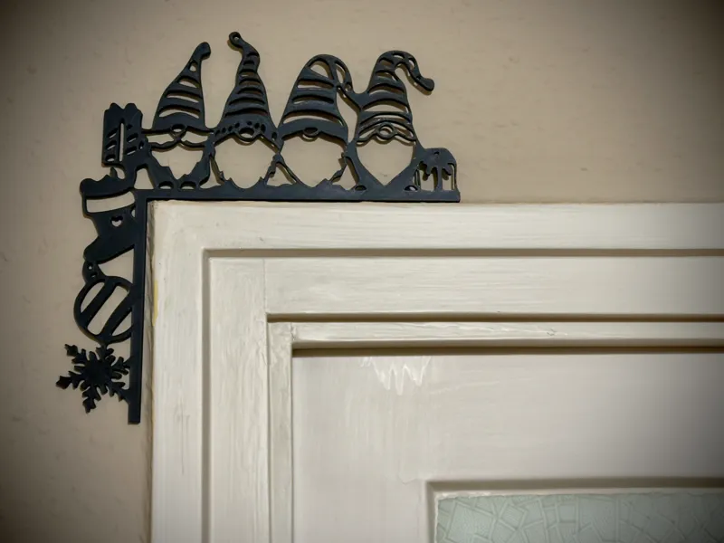 Christmas gnome door decor