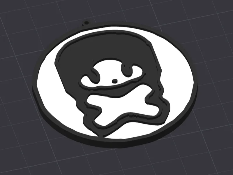 Mr Bones Logo Keychain