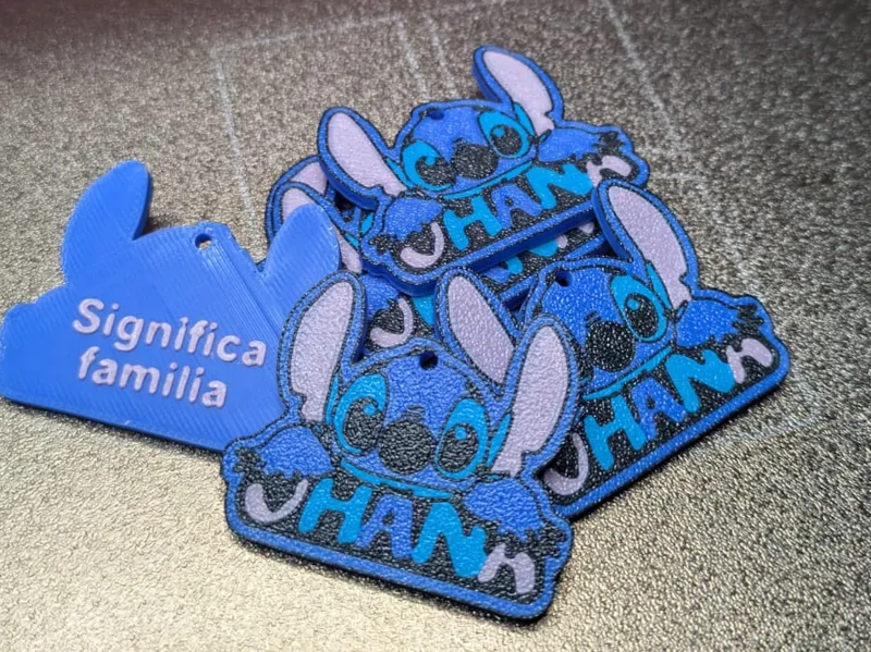 llavero de stitch ohana es familia 4 colores