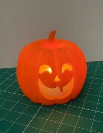 Spooky Pumpkin - candle tea light Halloween