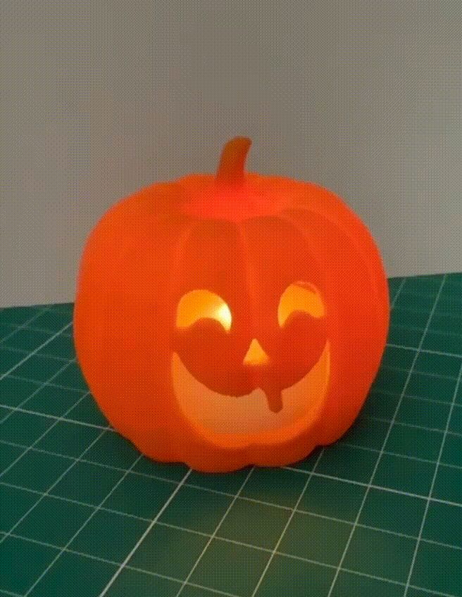 Spooky Pumpkin - candle tea light Halloween