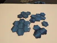 Terrain hexagonal effet eau pour jeux de rôle et de figurines — photo 2