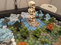 Terrain hexagonal effet eau pour jeux de rôle et de figurines — photo 1