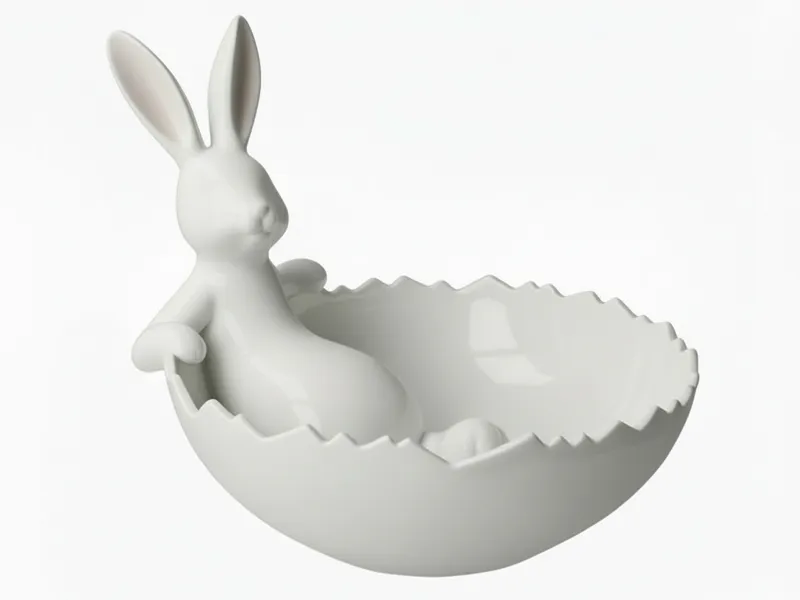 Hase im Osternest Schale