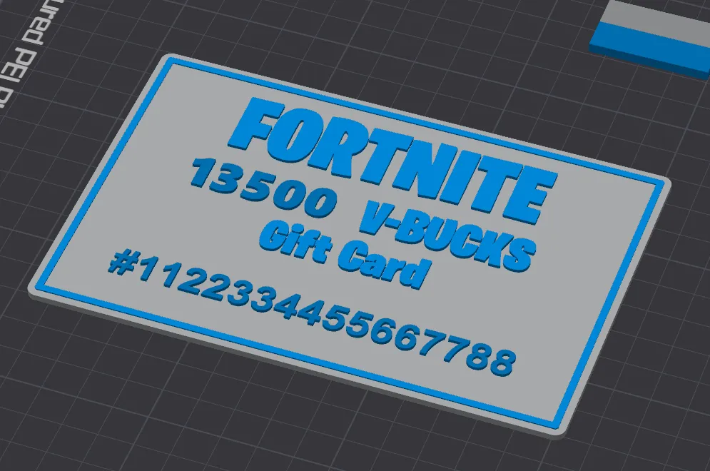 Fortnite V-Bucks Gift card by Kidd MakerWorld: Download Free 3D Models for Fortnite V Bucks Printable Free
