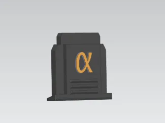 Sony Alpha hotshoe cover with α logo