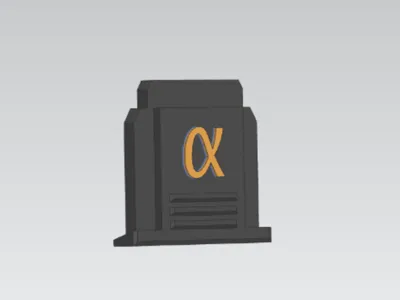 Sony Alpha hotshoe cover with α logo